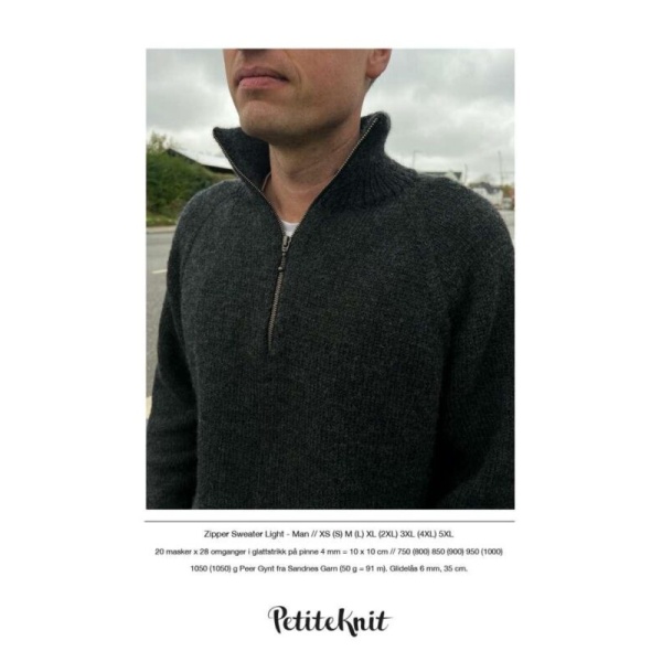 Zipper sweater light man